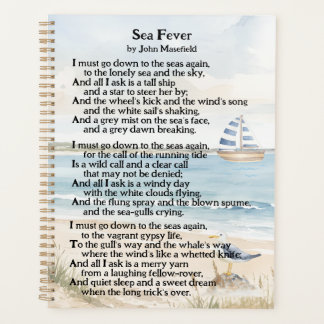 John Masefields nautisch gedicht "Sea Fever" Planner
