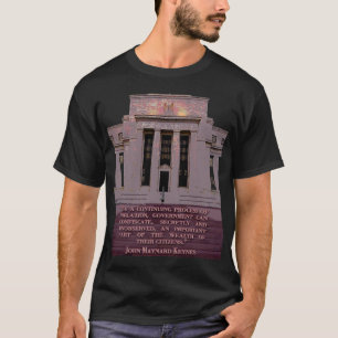 John Maynard Keynes Quote over de Federal Reserve T-shirt