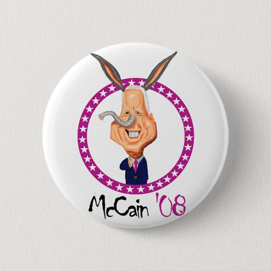 John McCain'08 Ronde Button 5,7 Cm (Voorkant)