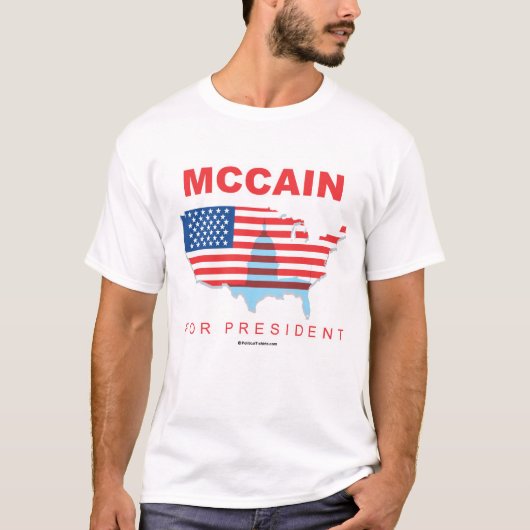 John McCain 2008 T-shirt / John McCain T-shirts en (Voorkant)