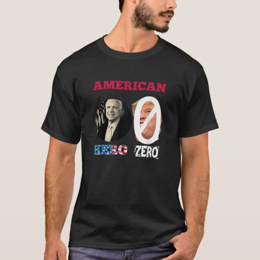 John McCain Amerikaanse held T Shirt Anti Trump Sh (Voorkant)