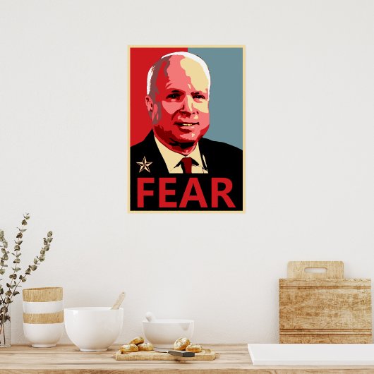 John McCain - Angst Poster (Keuken)