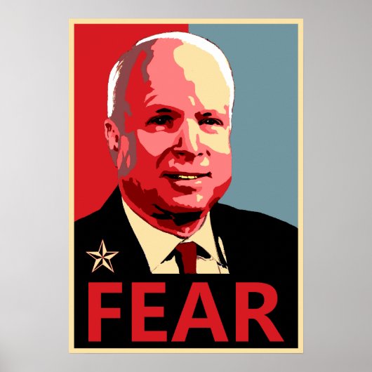 John McCain - Angst Poster (Voorkant)