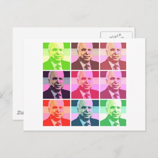 John McCain Briefkaart (Voorkant / Achterkant)