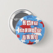 John Mccain Button 2008 (Voorkant /achterkant)