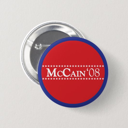 John McCain Campaign Button (Voorkant /achterkant)