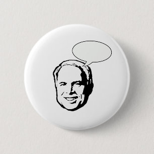 JOHN MCCAIN DACHT AAN BUBBLE RONDE BUTTON 5,7 CM