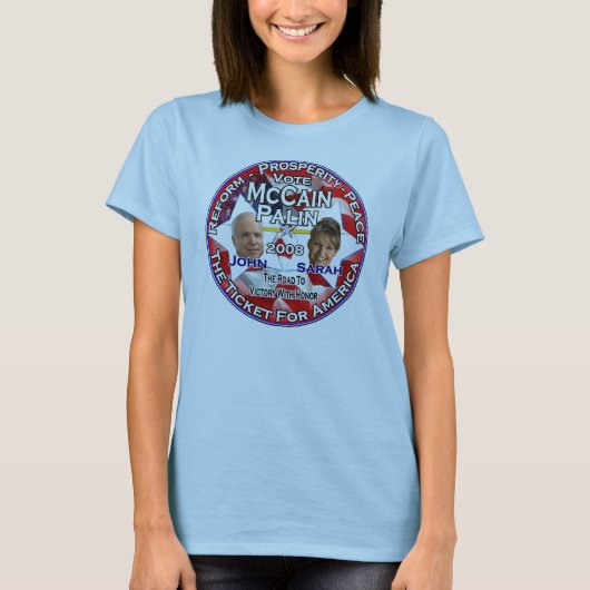 John McCain en Sarah Palin T-shirt (Voorkant)