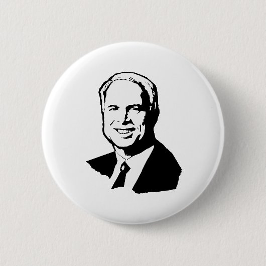 John McCain Gear Ronde Button 5,7 Cm (Voorkant)