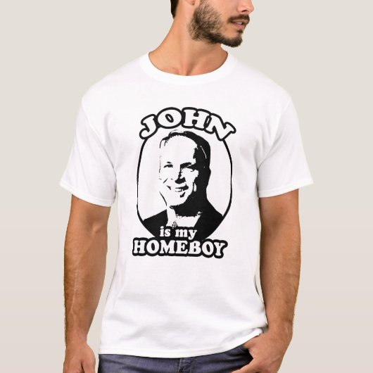 John McCain is mijn huisjongen / John is mijn huis T-shirt (Voorkant)