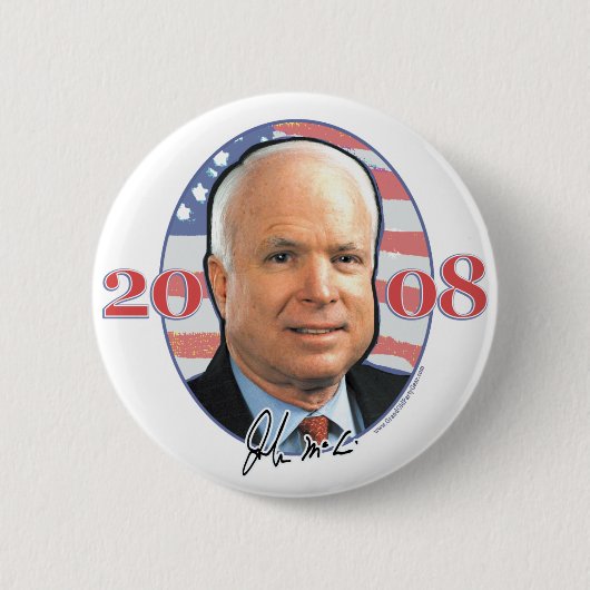John McCain Portrait Button (Voorkant)