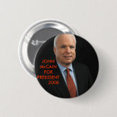 JOHN McCain Ronde Button 5,7 Cm (Voorkant /achterkant)