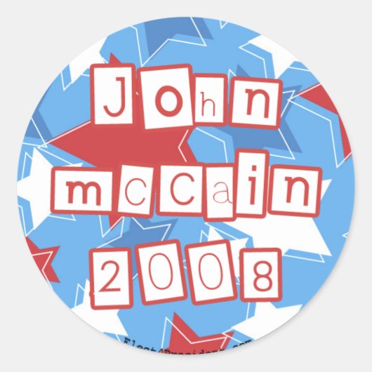 John Mccain Stickers (Voorkant)