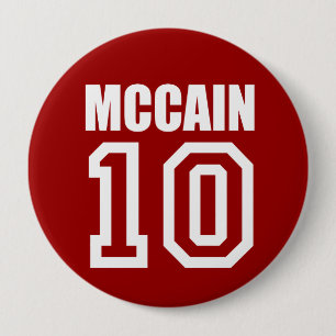 JOHN MCCAIN-verkiezingstandar Ronde Button 4,0 Cm