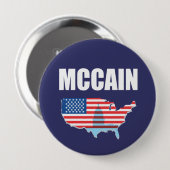 JOHN MCCAIN-verkiezingstandar Ronde Button 4,0 Cm (Voorkant /achterkant)