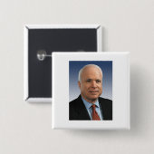 John McCain Vierkante Button 5,1 Cm (Voorkant /achterkant)