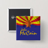 John McCain Vierkante Button 5,1 Cm (Voorkant /achterkant)