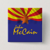 John McCain Vierkante Button 5,1 Cm (Voorkant)