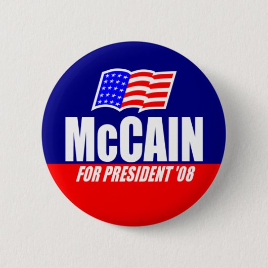 John McCain voor President 08 Button (Voorkant)