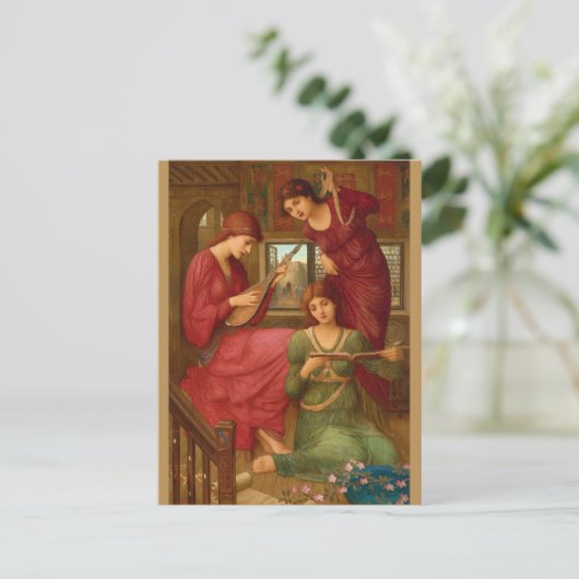 John Melhuish Strudwick Op de gouden dagen CC1049 Briefkaart (Staand voorkant)