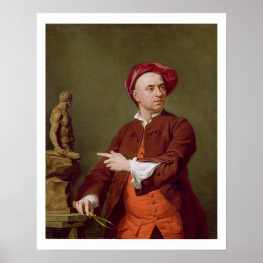 John Michael Rysbrack modelleert zijn Terra-Cotta  Poster (Voorkant)