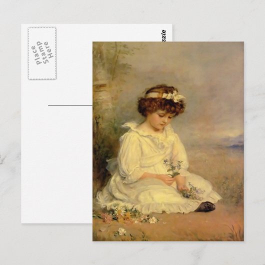 John Millais - Little Speedwell's Darling Blue Briefkaart (Voorkant / Achterkant)