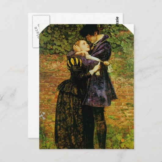 John Millais-Weigering van onderdak door een Hugue Briefkaart (Voorkant / Achterkant)