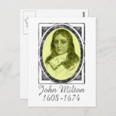 John Milton Briefkaart (Voorkant / Achterkant)