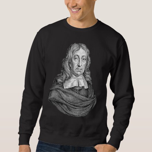 John Milton Portrait Line Art Author Writer Trui (Voorkant)