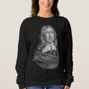 John Milton Portrait Line Art Author Writer Trui