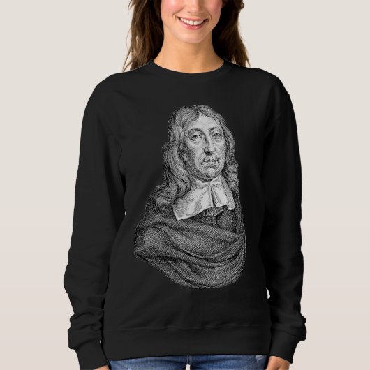 John Milton Portrait Line Art Author Writer Trui (Voorkant)