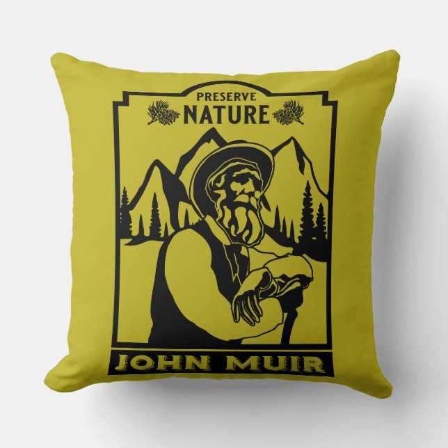 John Muir American Conservator Kussen (Voorkant)
