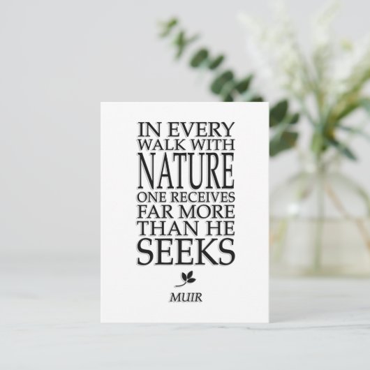 John Muir Briefkaart (Staand voorkant)