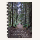 John Muir citaat op bospad Notitieboek (Voorkant)