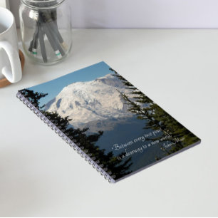 John Muir citaat Scenic Mount Rainier Notitieboek