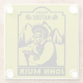John Muir Day Glazen Onderzetter (Achterkant)