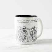 John Muir en Teddy Roosevelt Tweekleurige Koffiemok (Voorkant rechts)