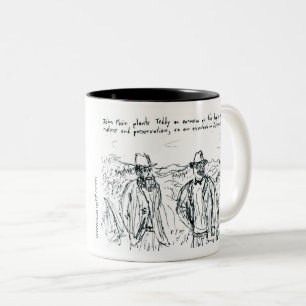 John Muir en Teddy Roosevelt Tweekleurige Koffiemok