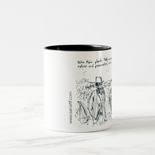 John Muir en Teddy Roosevelt Tweekleurige Koffiemok (Center)