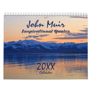 John Muir Naturalist citeert 12 maandenkalender Kalender