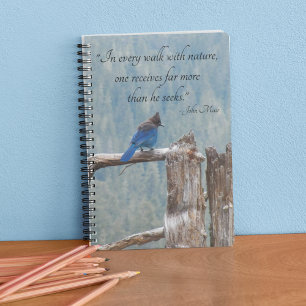 John Muir Natuur Quote Blue Jay Notitieboek
