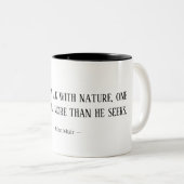 John Muir Natuurwandel Quote Mok  (Voorkant rechts)