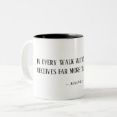 John Muir Natuurwandel Quote Mok  (Voorkant links)