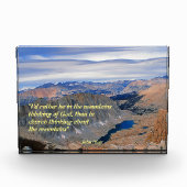 John Muir Quote Fotoblokken (Voorkant)