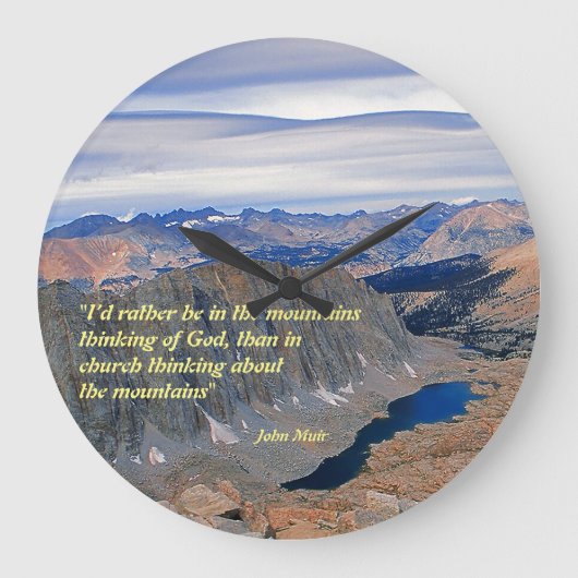 John Muir Quote Grote Klok (Voorkant)