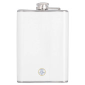 John Muir Quote Hand-Drawn Mushroom Forager Hiker Heupfles (Achterkant)