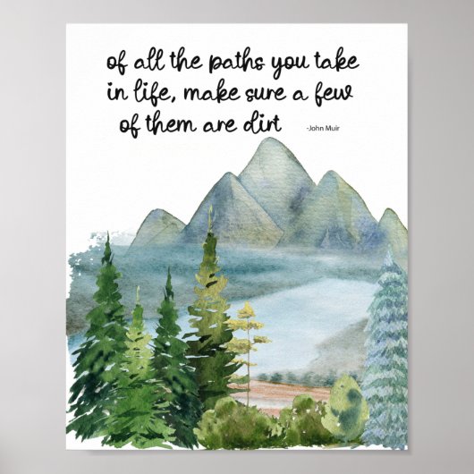 John Muir Quote | Inspirerend Citaat I Cabine Poster (Voorkant)