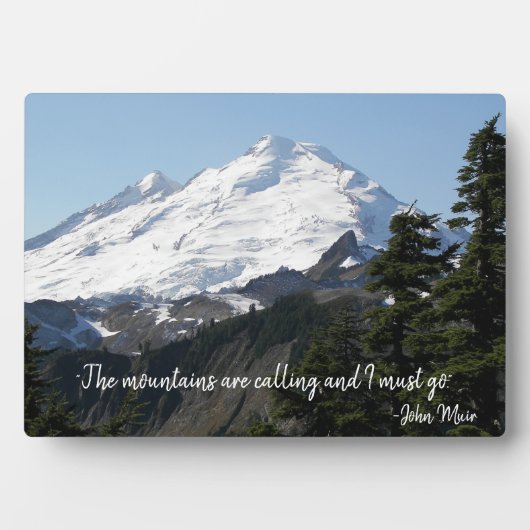 John Muir Quote Mountain Foto Fotoplaat (voorkant)