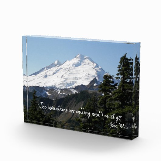 John Muir Quote Mountain Fotoblokken (Rechts)