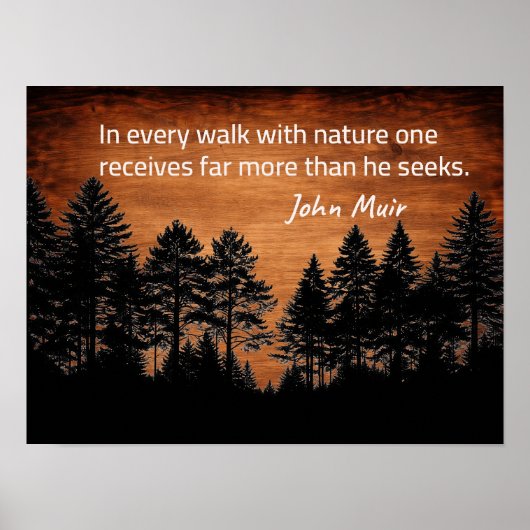 John Muir quote Poster (Voorkant)